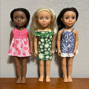 3 Dolls by Battat Glitter Girls Doll Bundle